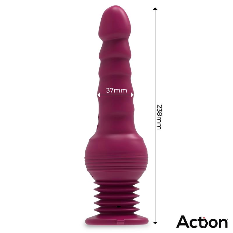 Rocket Vibrador con Thrusting Ultra Jet Thruster con Potente Ventosa