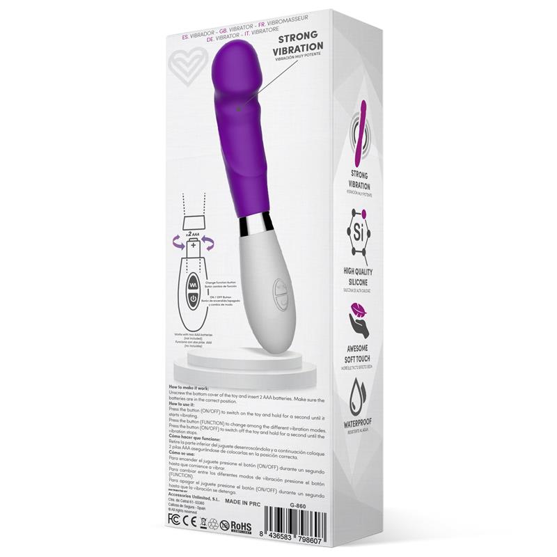 Louver Vibrador Silicona Purpura