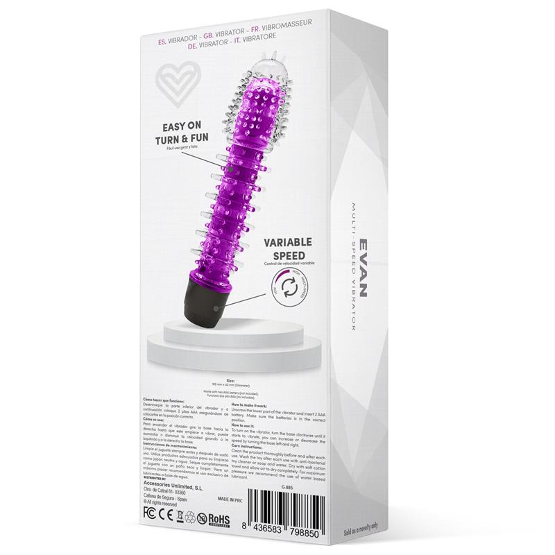 Evan Vibrador Multi Velocidad Purpura