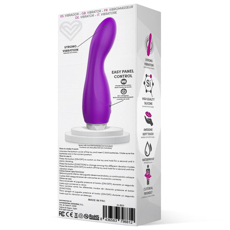 Douby Vibrador Silicona Purpura