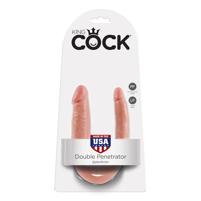 King Cock Pene Doble Penetracion Pequeno 5 Color Natural