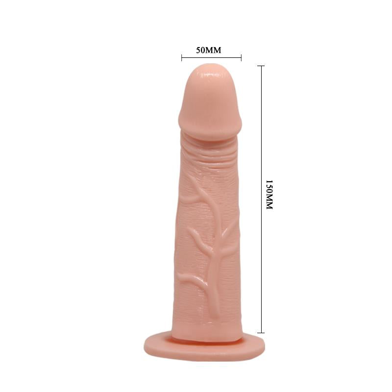 Baile Arnes con Dildo Vibrador Natural 15 cm