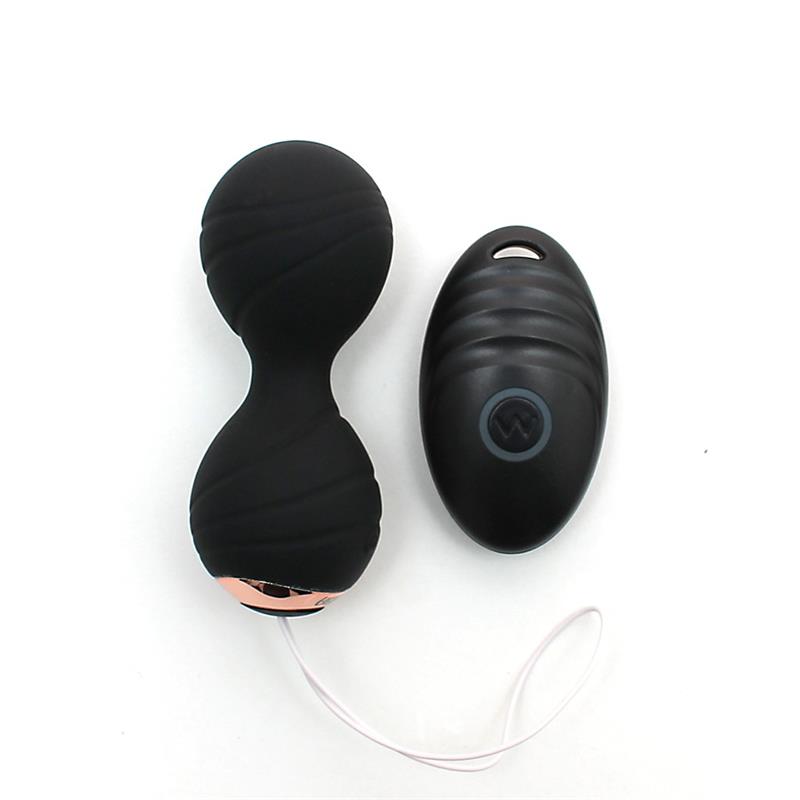 Bolas Kegel con Vibracion y Control Remoto Cannes Negro