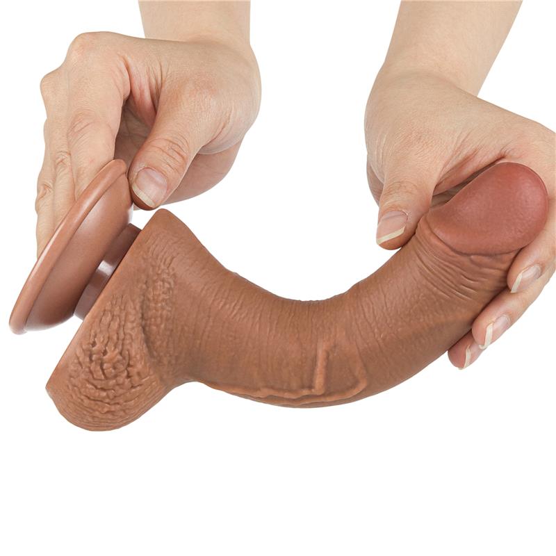 Dildo Sliding Skin 75 Marron