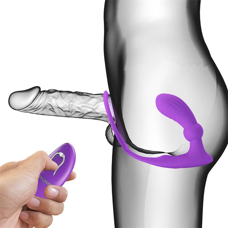 Warren Plug Anal y Anillo para el Pene con Vibracion y Pulsacion a Control Remoto