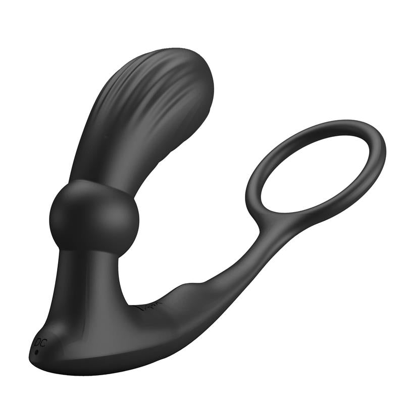 Warren Plug Anal y Anillo para el Pene con Vibracion y Pulsacion a Control Remoto