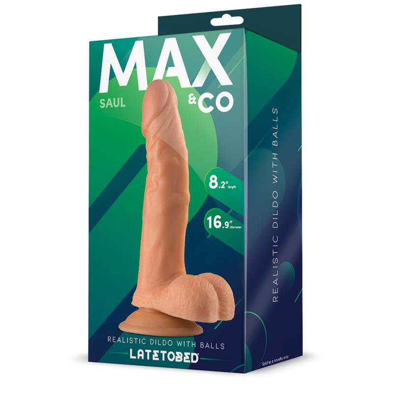 Saul Dildo Realista con Testiculos Natural 825 21 cm