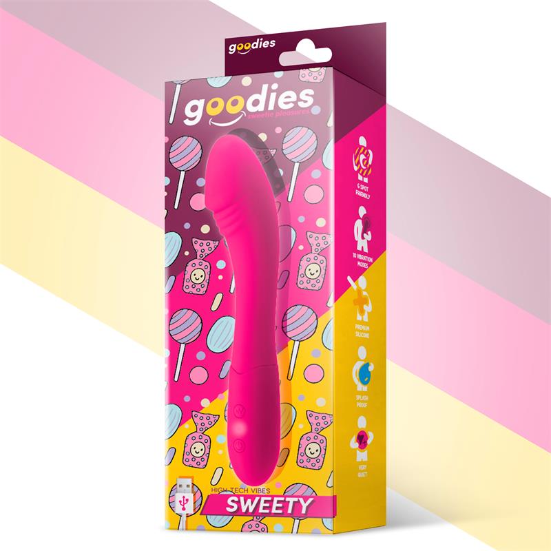 Sweety Vibrador Punto G USB Silicona Fuchsia