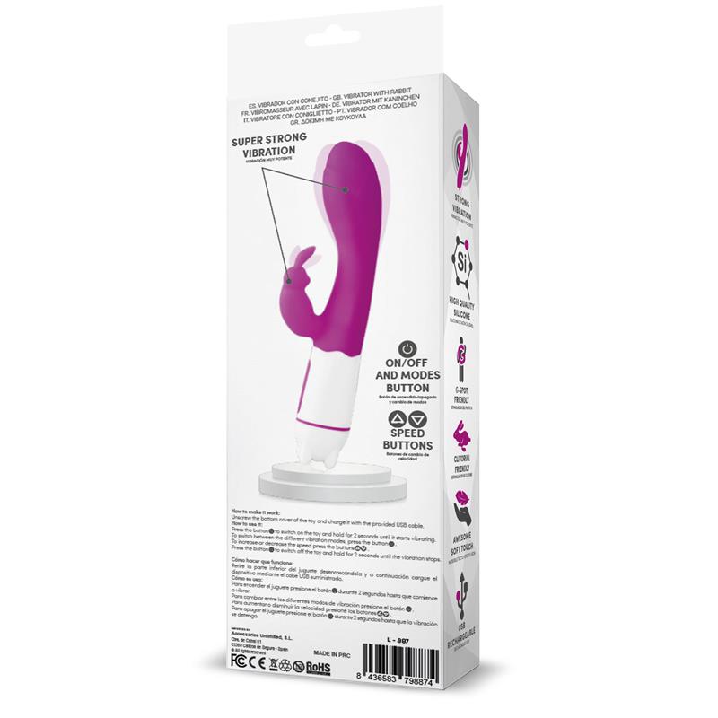 Tonny Vibrador USB Punto G 36 Funciones Silicona Purpura