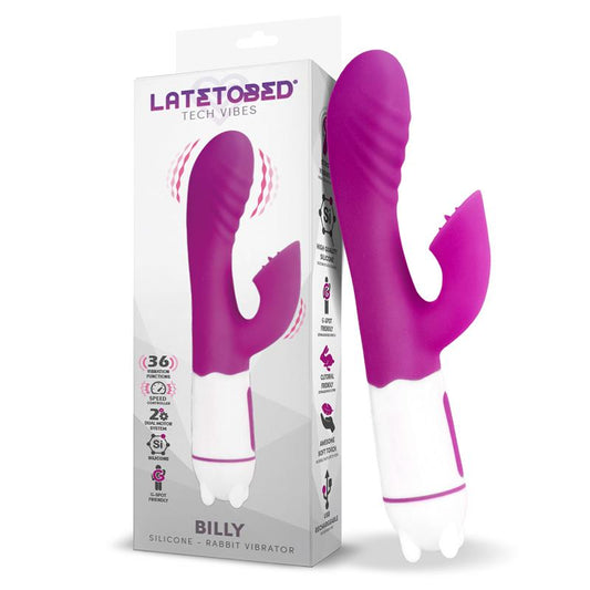 Billy Vibrador USB 36 Funciones Silicona Purpura