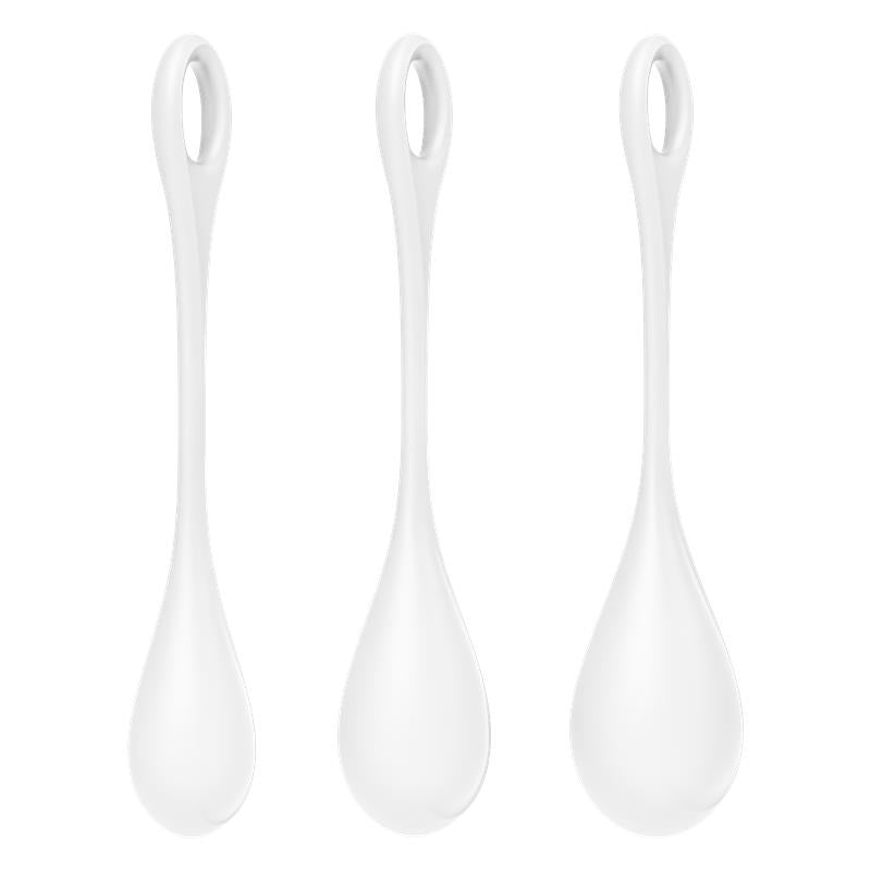 Set 3 Bolas Suelo Pelvico Yoni Power 1 Blanco