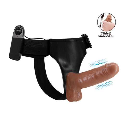 Arnes con Dildo Retractil con Vibracion