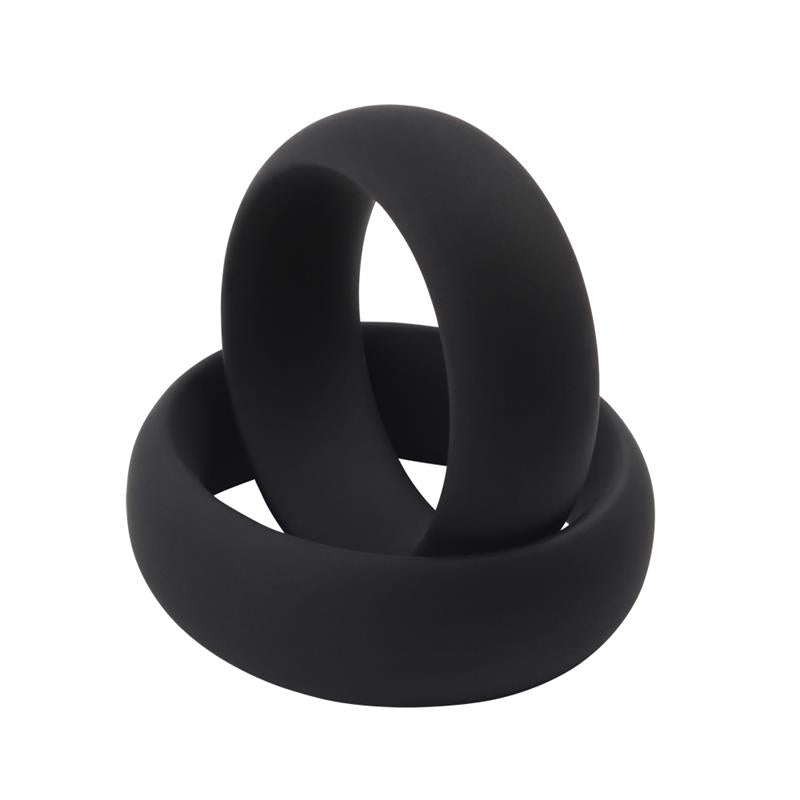 Anillo para el Pene Infinity Silicona M Negro