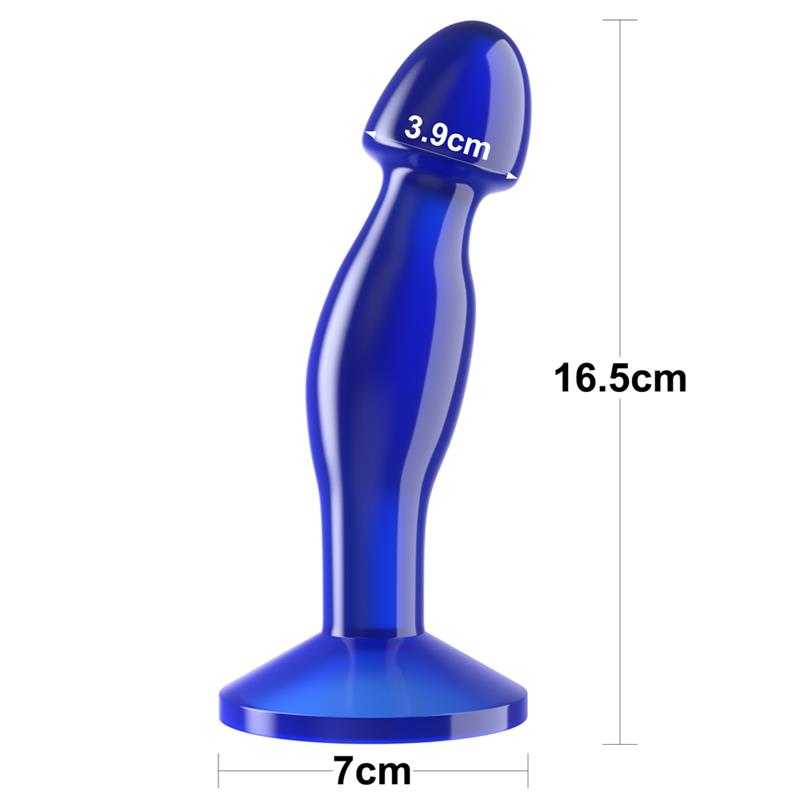 Plug Anal Flawless Azul Transparente 65