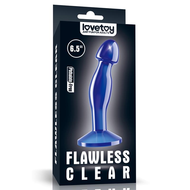 Plug Anal Flawless Azul Transparente 65