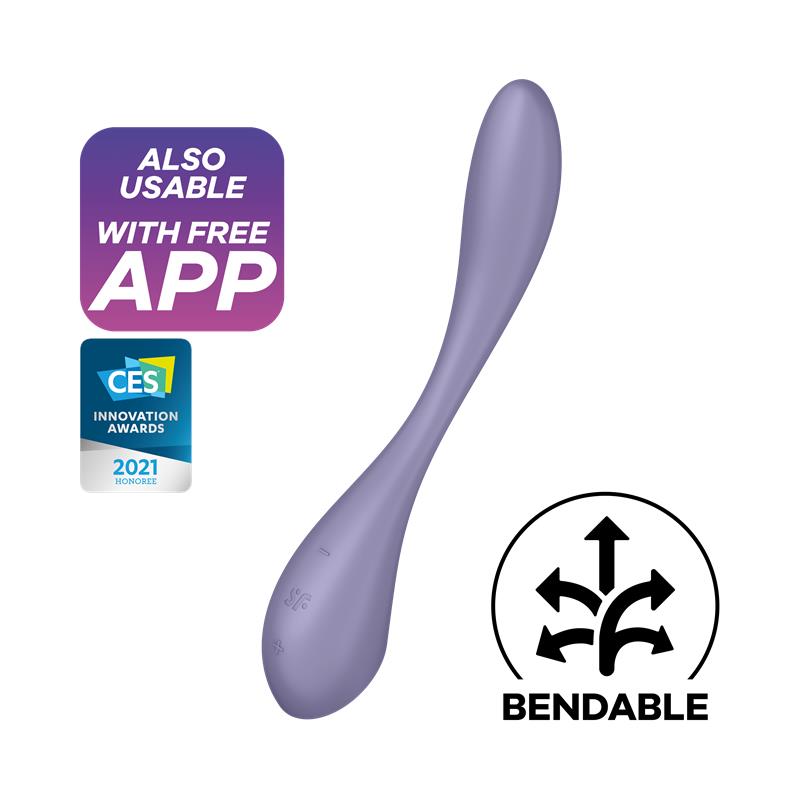 G Spot Flex 5 Multi Vibrador con Satisfyer Connect APP Lilac