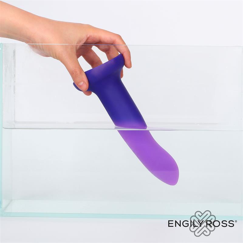 Dildo que Cambia de Color Purpura a Rosa Talla S 14 cm