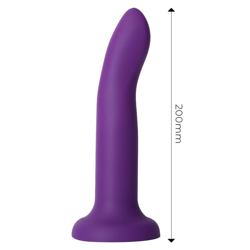 Dildo que Cambia de Color Pupura a Rosa Talla L 21 cm