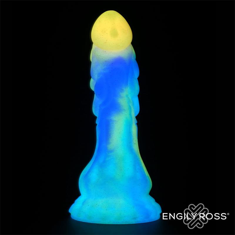 Dildo Dragon Brilla en la Oscuridad 18 cm