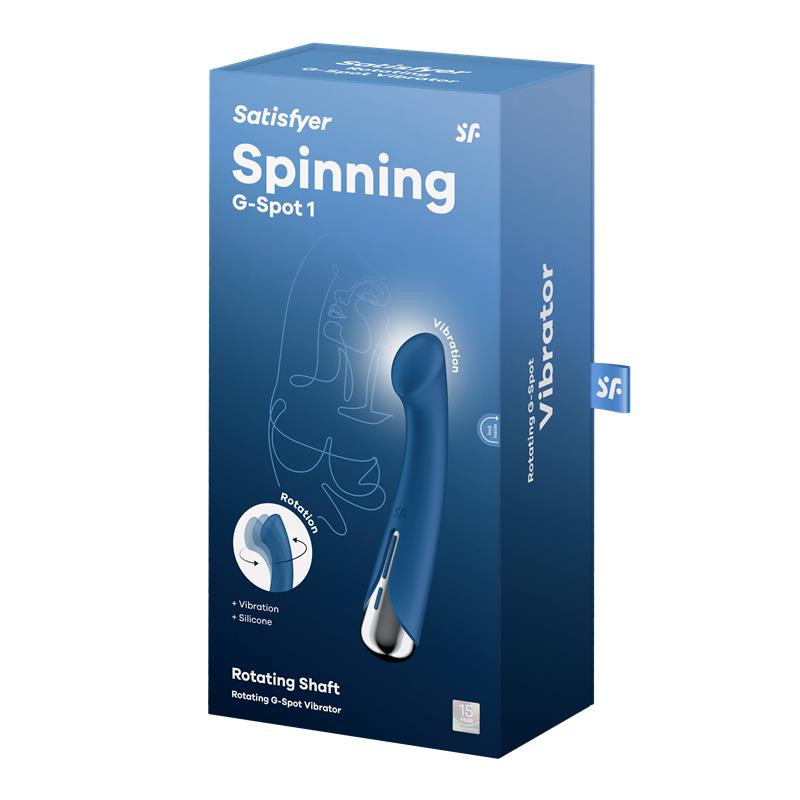 Spinning G Spot 1 Vibrador y Rotador Azul