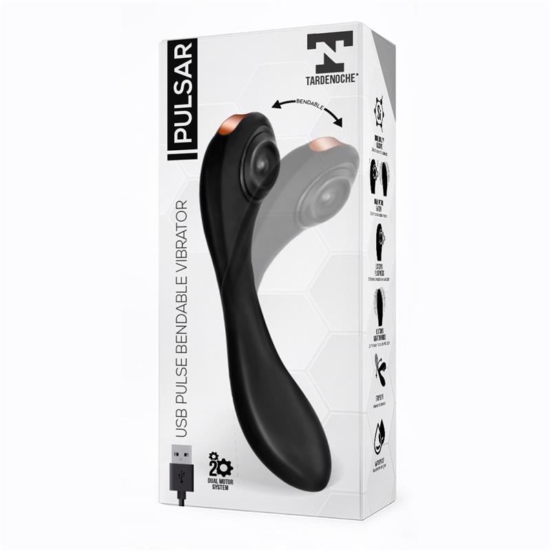 Pulsar Vibrador con Pulsacion y Esqueleto Articulado Silicona USB