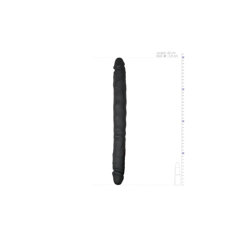 Dildo Doble Flexible Negro 40 cm