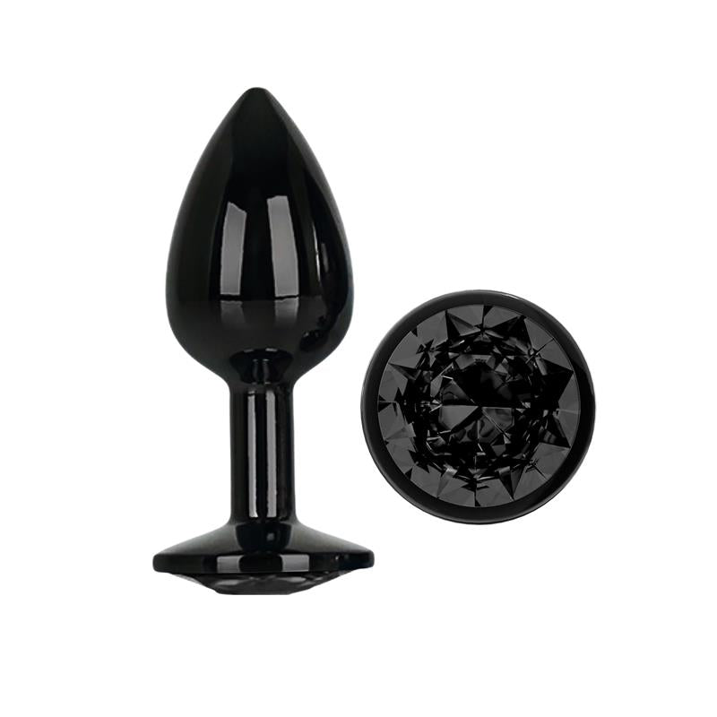 Blackgem Plug Anal Metalico con Joya Talla S Negro