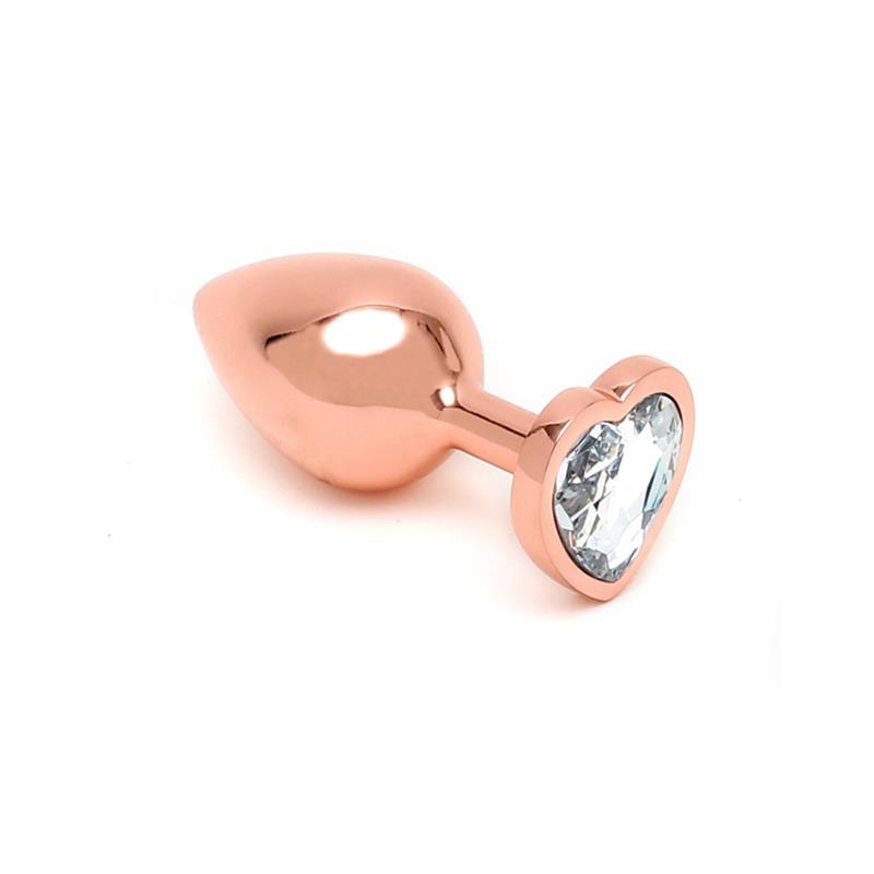 Plug Anal con Joya en Forma de Corazon Pisa Rose Gold