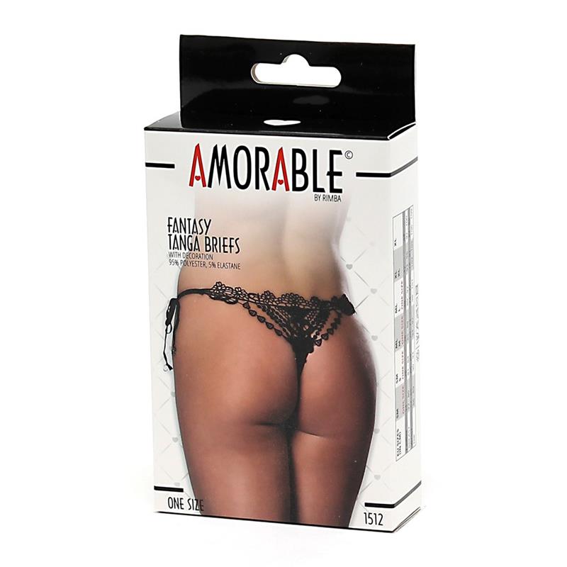 Tanga Fantasia Negro Talla Unica