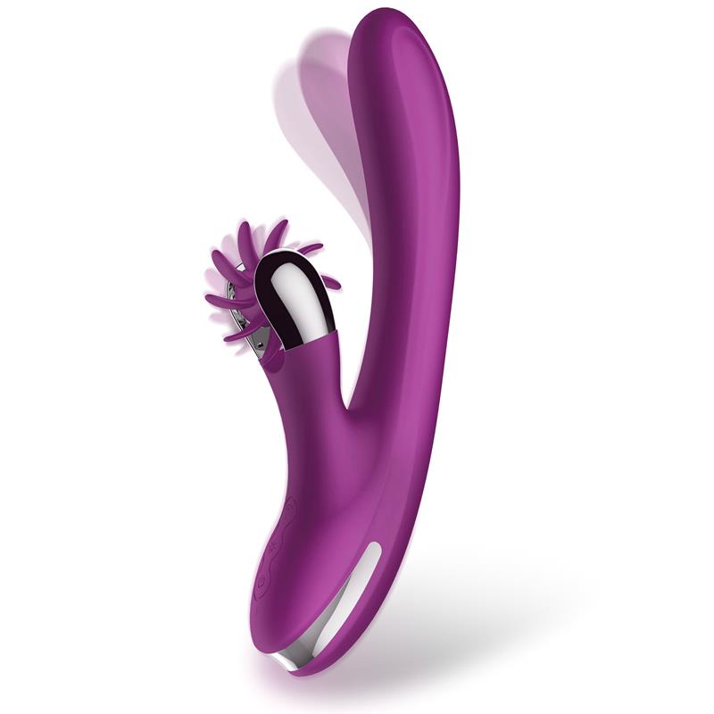 No Two Vibrador Movimiento Finger y Rueda Estimuladora