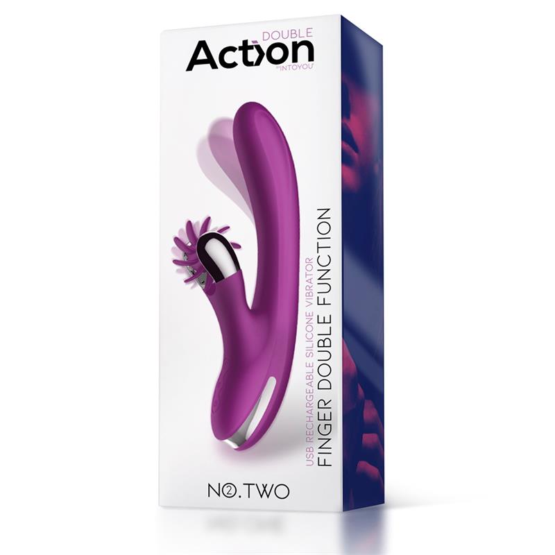 No Two Vibrador Movimiento Finger y Rueda Estimuladora