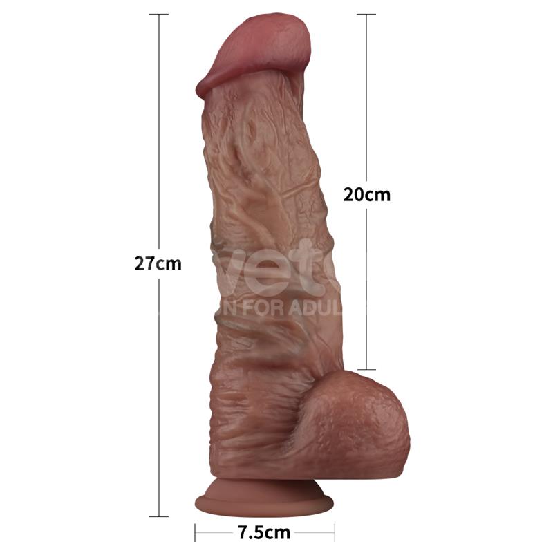 Dildo Dual Layered XXL 105 Negro