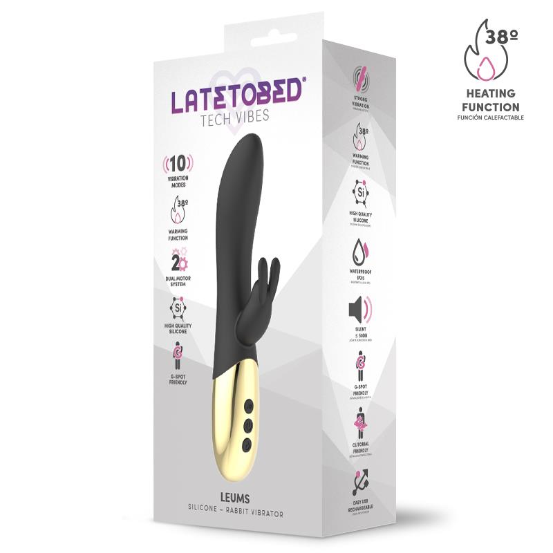 Leums Vibrador Rabbit con Funcion de Calor Punto G USB Magnetico