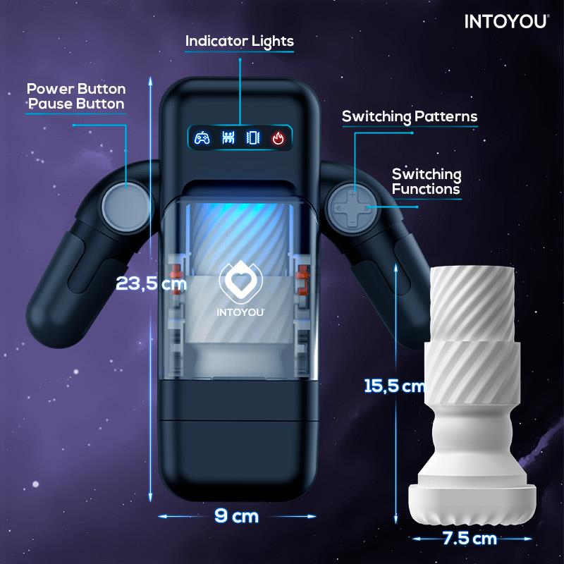 Elon Masturbador Inteligente Funcion Up and Down Calor Vibracion y Soporte Movil