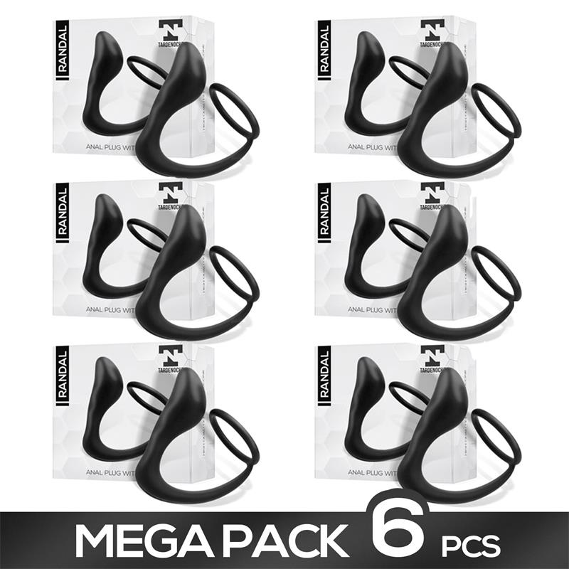 Pack de 6 Randal Plug Anal con Anillo para el Pene