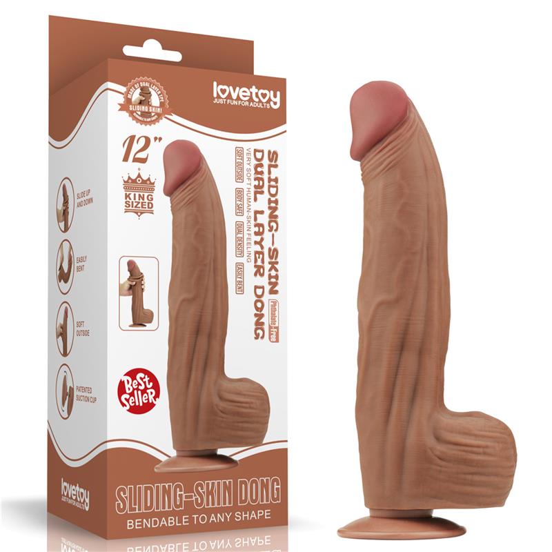 Dildo Dual Density Piel Deslizante 12