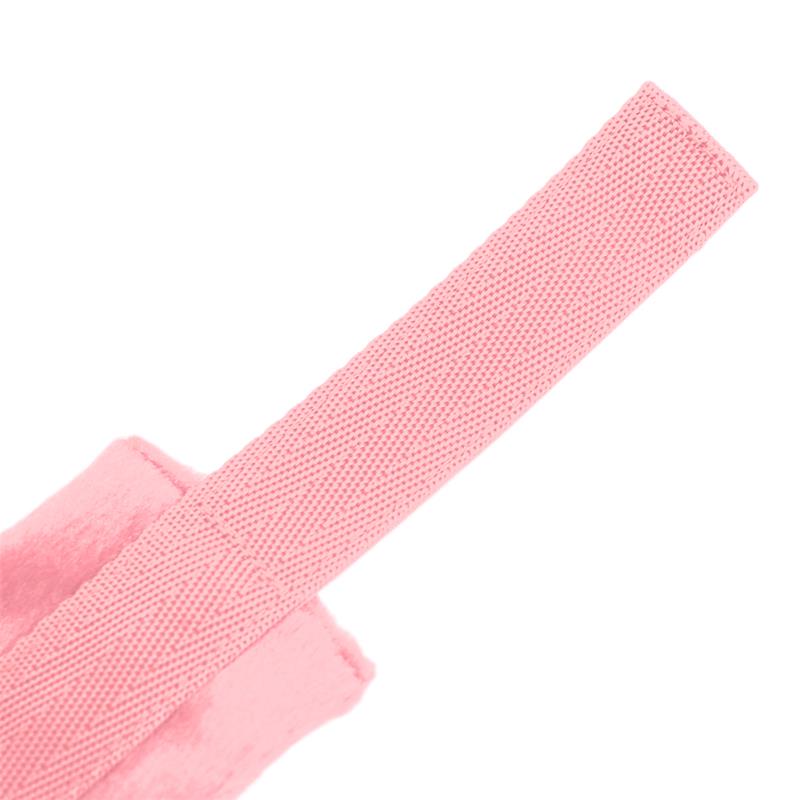 Esposas de Tela con Velcro para Munecas con Pelo Largo Rosa