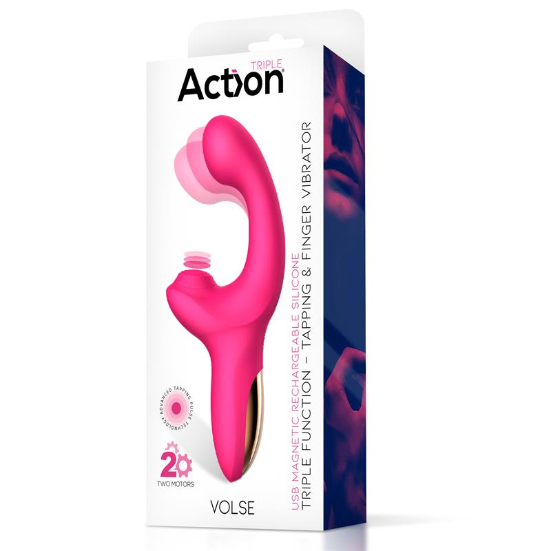 Volse Vibrador Triple Funcion con Finger y Pulsacion Tapping