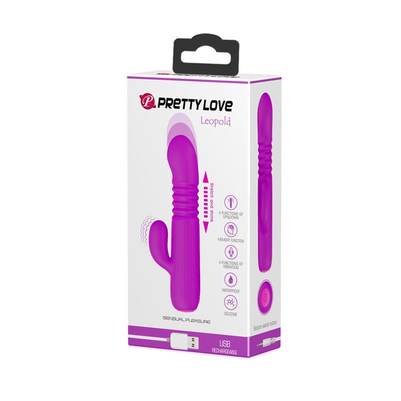 Leopold Vibrador con Funcion de Movimiento USB Silicona