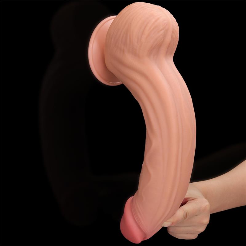 Dildo Dual Layer Piel Retractil 12