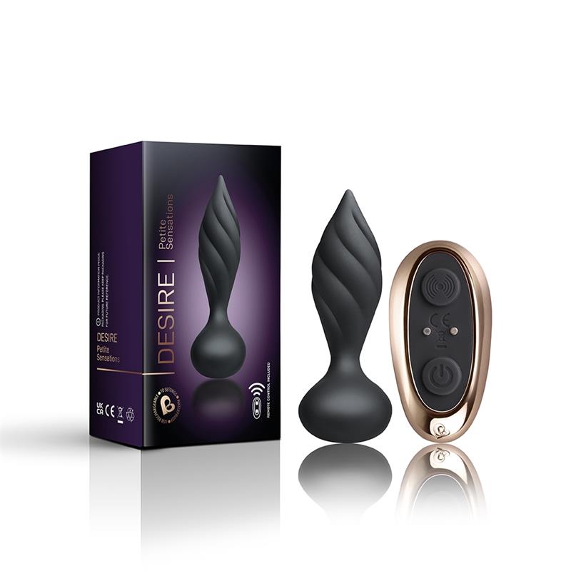 Plug Anal con Control Remoto Petite Sensations Desire Negro