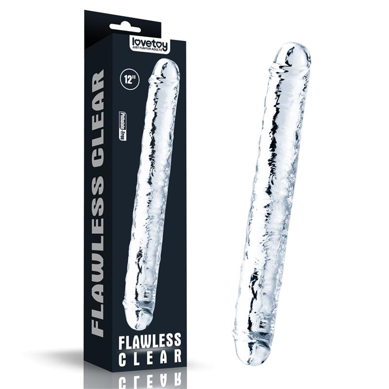 Dildo Doble Flawless Clear 12 Transparente