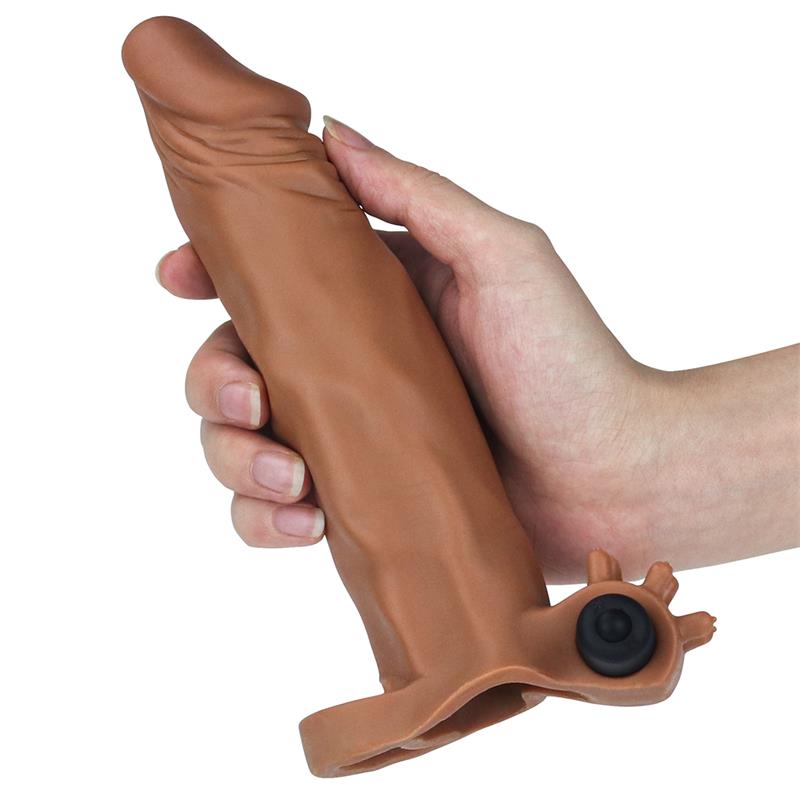 Funda para el Pene con vibracion Add 2 Pleasure X Tender Marron