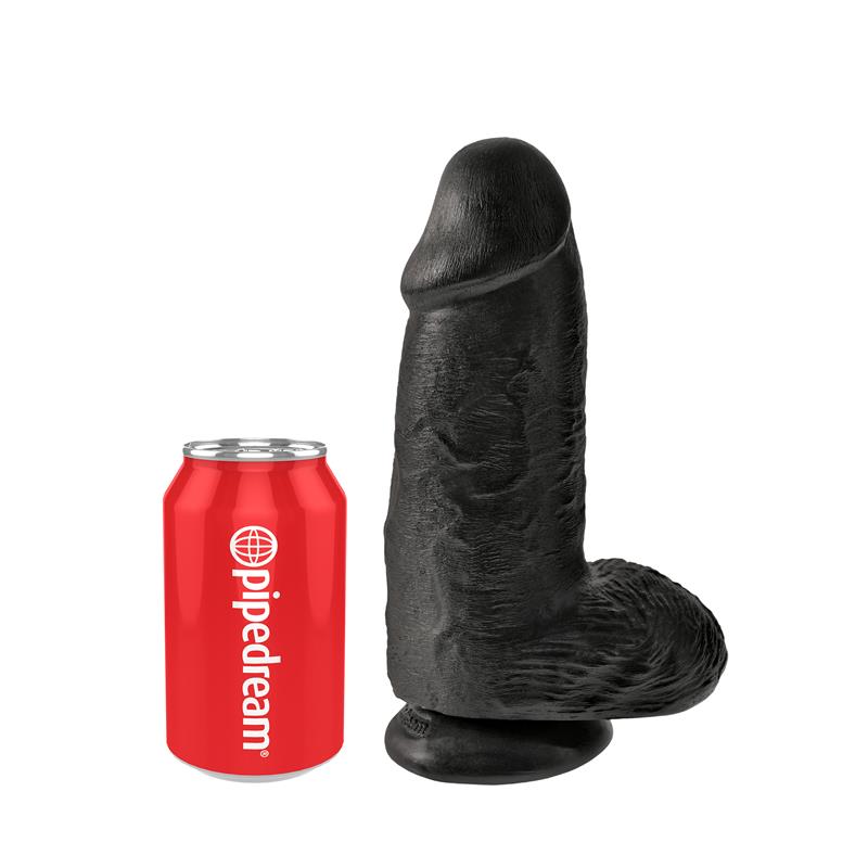 Dildo con Testiculos 9 Chubby Negro