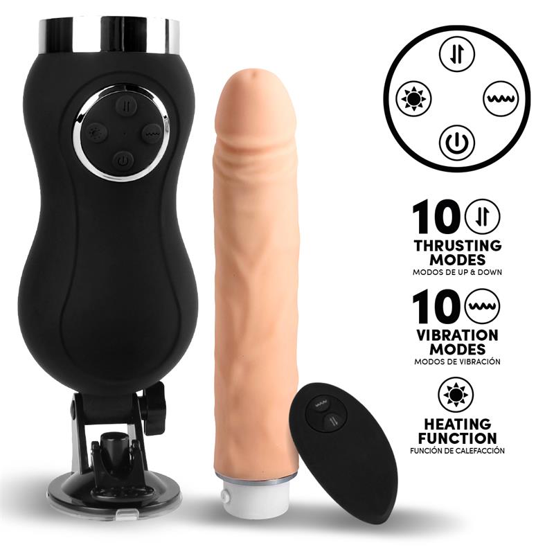 Sex Machine Vibracion Thrusting y Calor Control Remoto USB