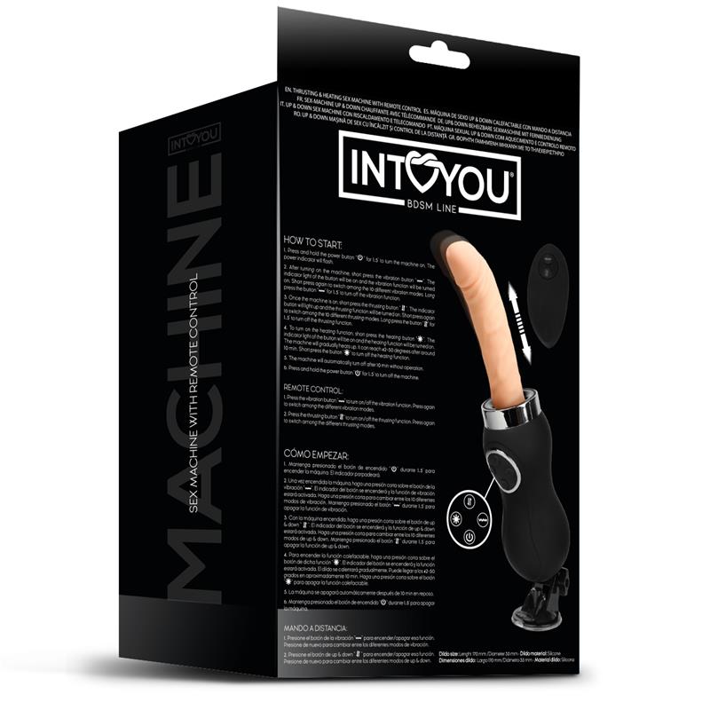 Sex Machine Vibracion Thrusting y Calor Control Remoto USB