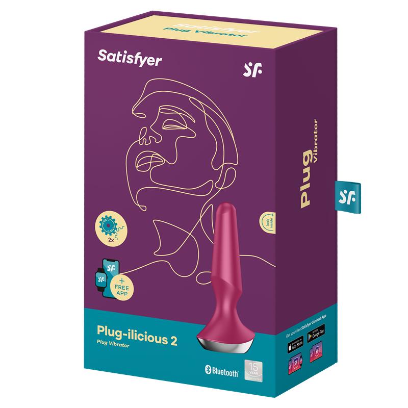 Plug ilicious 2 Plug Anal con Vibracion con Satisfyer Connect App Berry