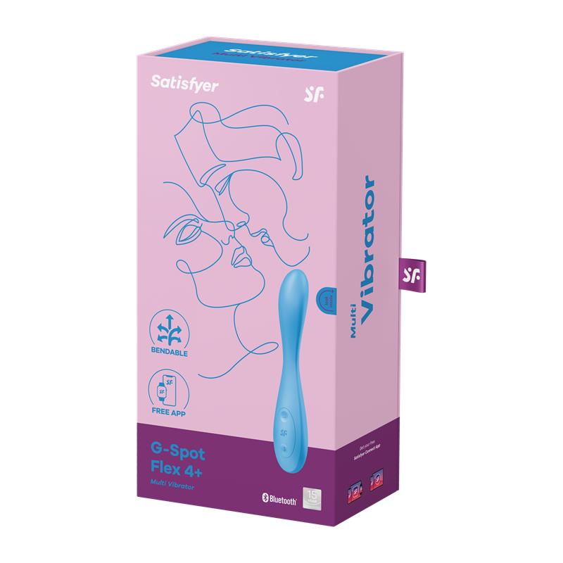 Vibrador G Spot Flex 4 con APP Satisfyer Connect Azul