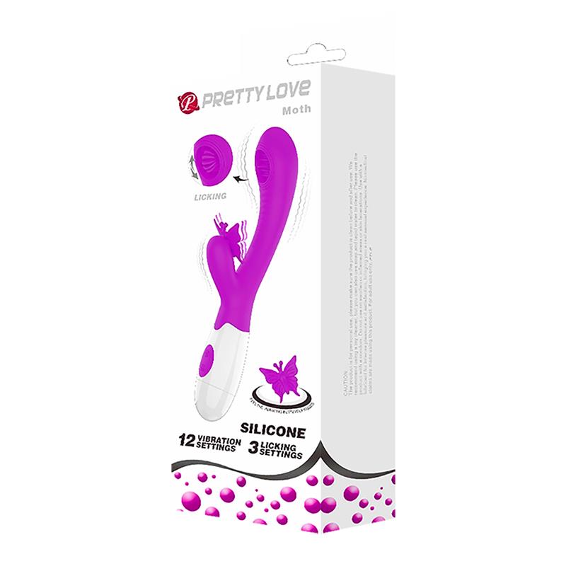 Moth Vibrador con Lengua Tickling