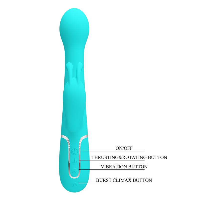 Vibrador con Thrusting y Bolas Rotatorias Dejon Azul